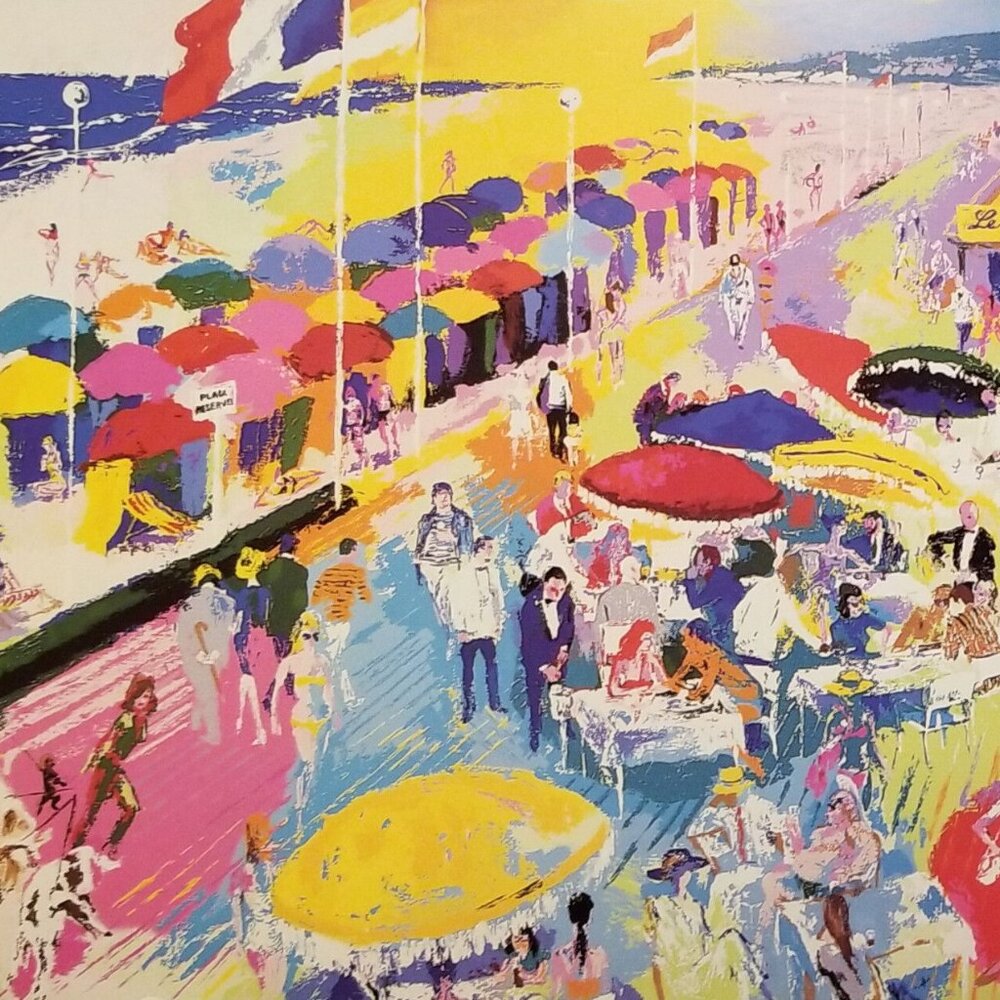 LeROY NEIMAN Collectable Card - LA PLAGE A DEAUVILLE